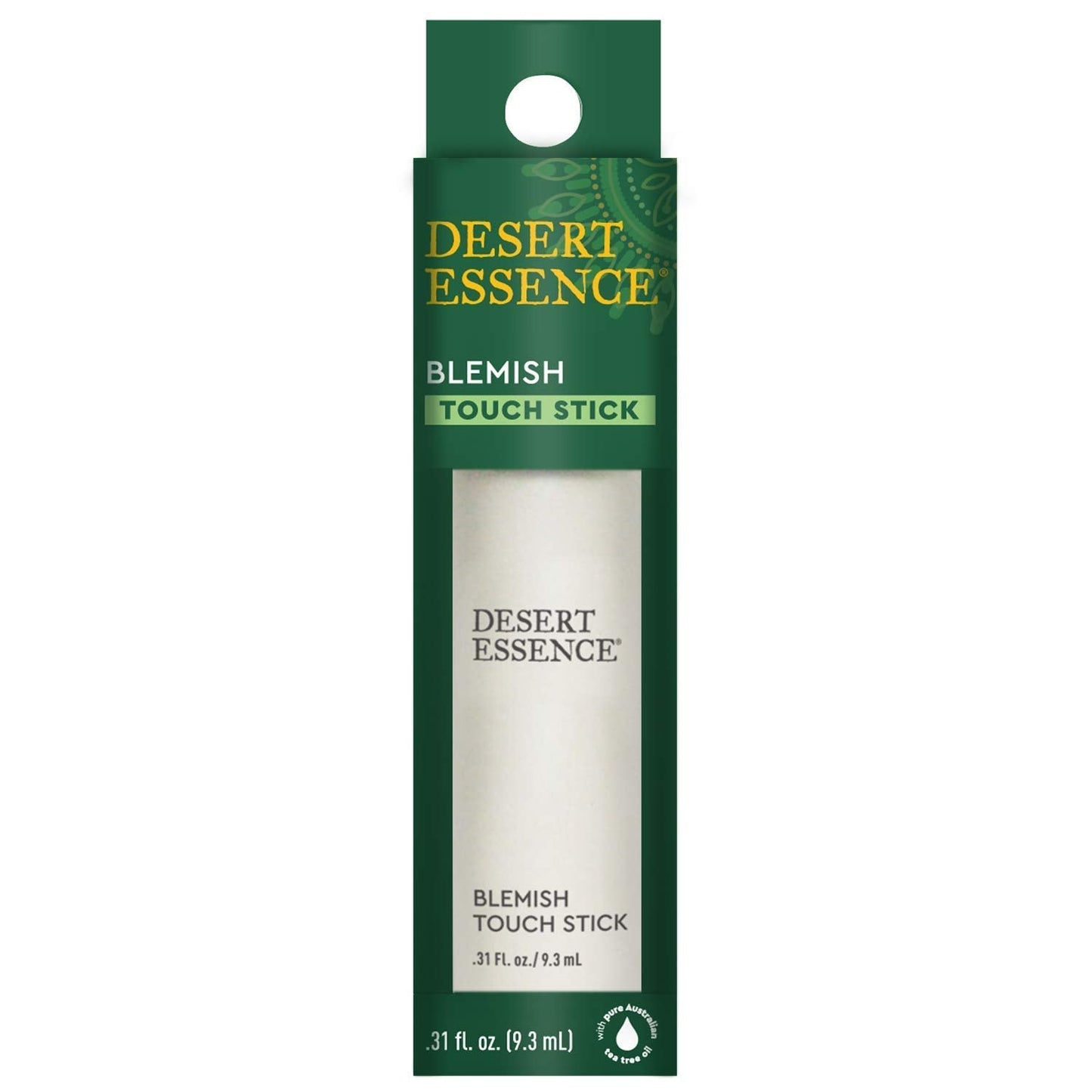 Desert Essence Herbal Blemish Touch Stick with Natural Extracts & Essential Oils - .31 Fl Ounce - Antiseptic Tea Tree Oil - Cham