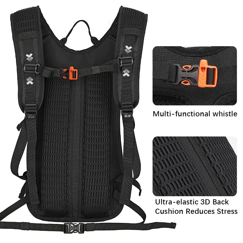 LARIPOP Hydration Backpack, 18L Hiking Backpack with 2L Water Bladder, Lightweight Water Pack for Cycling, Hiking, Biking