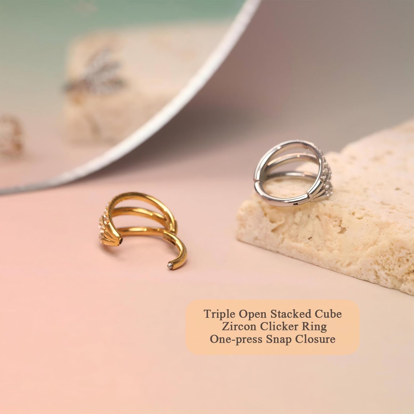 FUNLMO 16G Nose Septum Rings Nose Jewelry 10mm Cartilage Earring Hoop Conch Daith Rook Helix Septum Piercing Jewelry Daith Lobe
