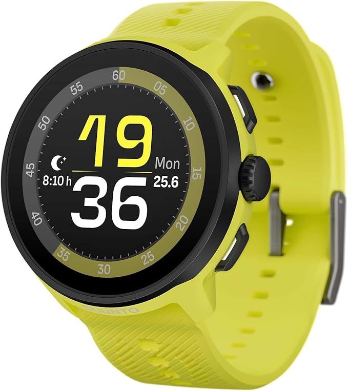 SUUNTO Run Running GPS Sports Watch with Silicone Strap, 1.32" AMOLED Touchscreen w/Crown Button, Wrist Heart-Rate & Sleep...