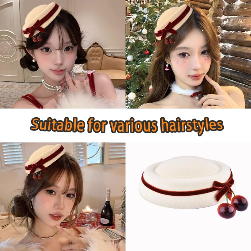 Decorative Hat Hair Clip Christmas Hair Accessories for Women Girls Party Favor Barrette Hat Prom Festival Tea Party Hats Small