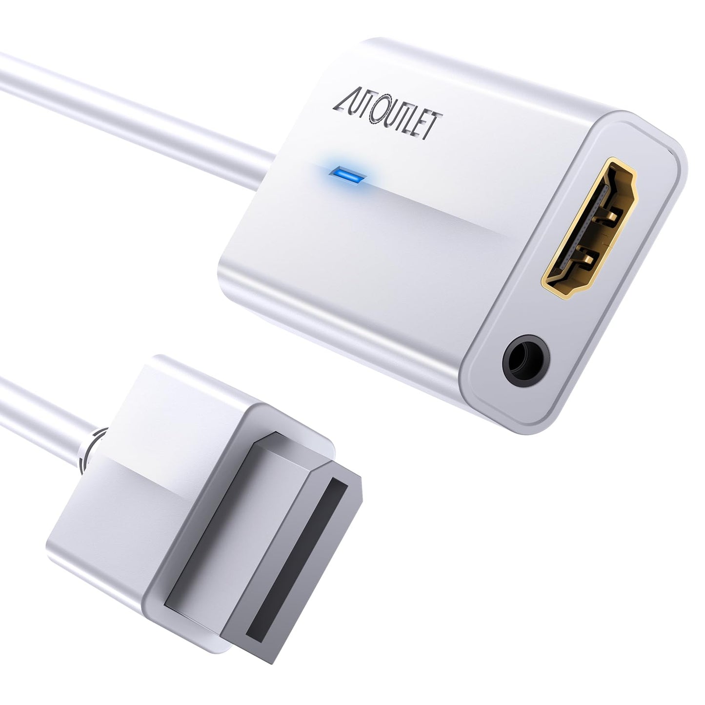 AUTOUTLET Wii to HDMI Converter 1080P for Full HD Device, Wii HDMI Adapter with 3,5mm Audio Jack&HDMI Output Compatible with Nin