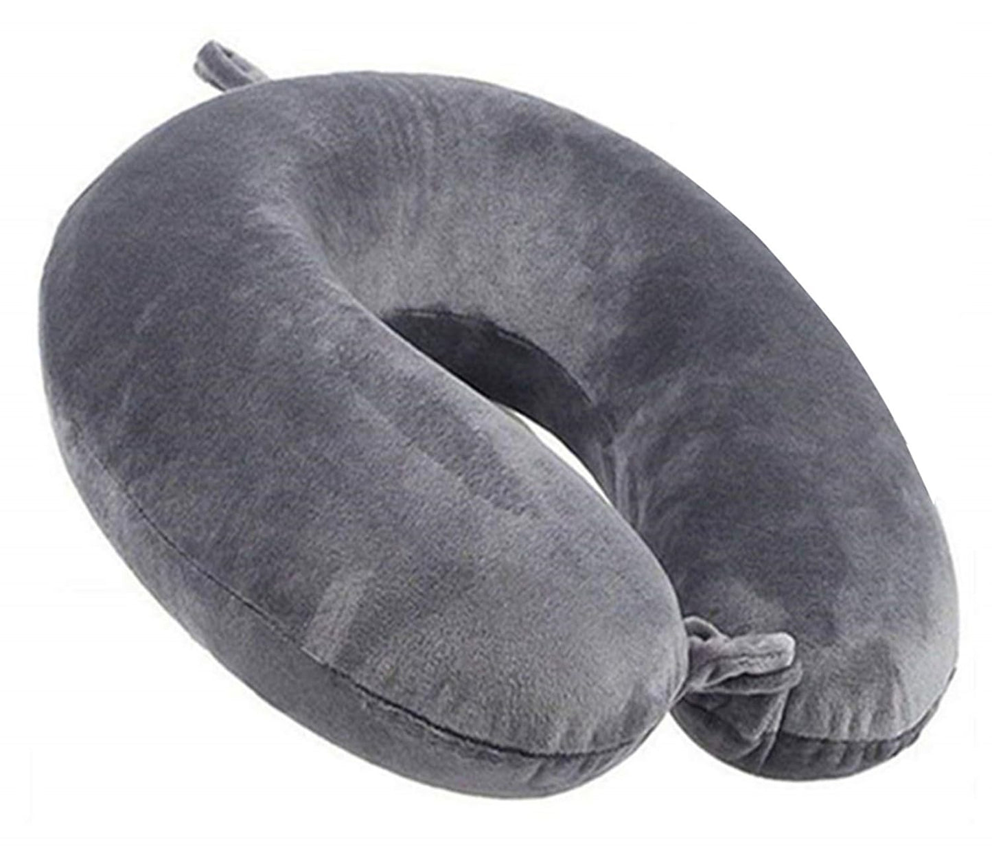 GDEOUP Travel Pillow 100% Pure Memory Foam Neck Pillow Airplane for Traveling,Car, Train,Napping,Traveling,Washable Cover (Grey)
