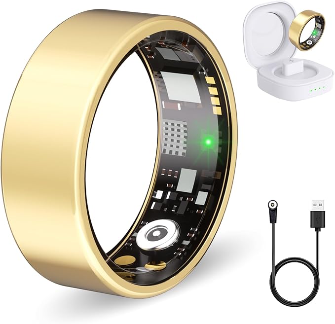 Nyweey Smart Ring for Women Men Fitness Ring with Heart Rate, Blood Pressure, Blood Oxygen, Sleep Tracker, Step Tracker, I...