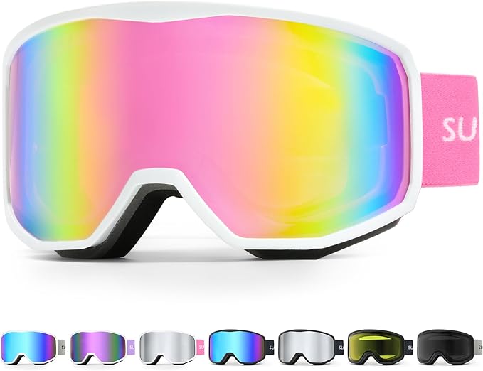 Supertrip Ski Goggles for Women Men, Anti-Fog UV Protection Snow Goggles Snowboard Goggles for Adult Youth