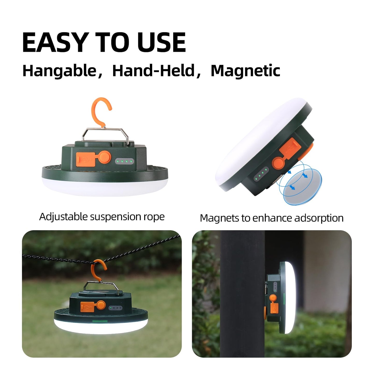 10000Mah Rechargeable Tent Light 3 Lighting Modes  4000Lm Led Portable Camping Lantern  Ipx5 Waterproof  30W Hanging Tent Light With Magnet  For Emergency & Gift