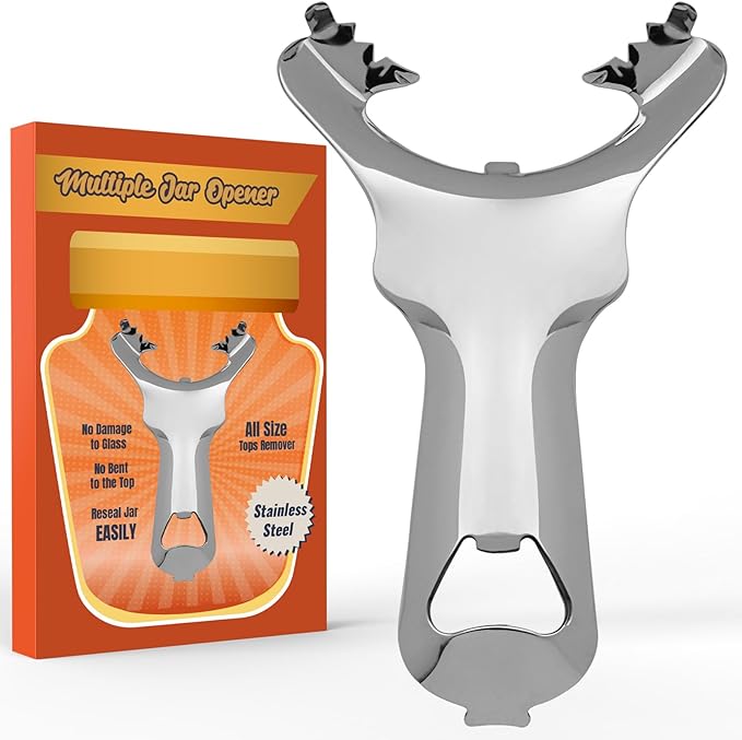 Mason Jar Opener, Vintage Canning Lid Opener, No dents or Damage Jar Lid Opener, Multi-purpose Easy Twist Jar Open Tool for Pickling and Jarring Fans