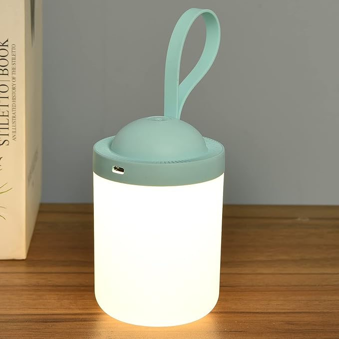 Kids Lantern Night Light,STARTOGO Portable Lamp Battery Powered,3000K Eye-Caring Warm Light,Stepless Dimmable,Rechargeable LED Tent Lantern,Perfect as Nursery Night Lights,Kids Camping Lantern.Blue