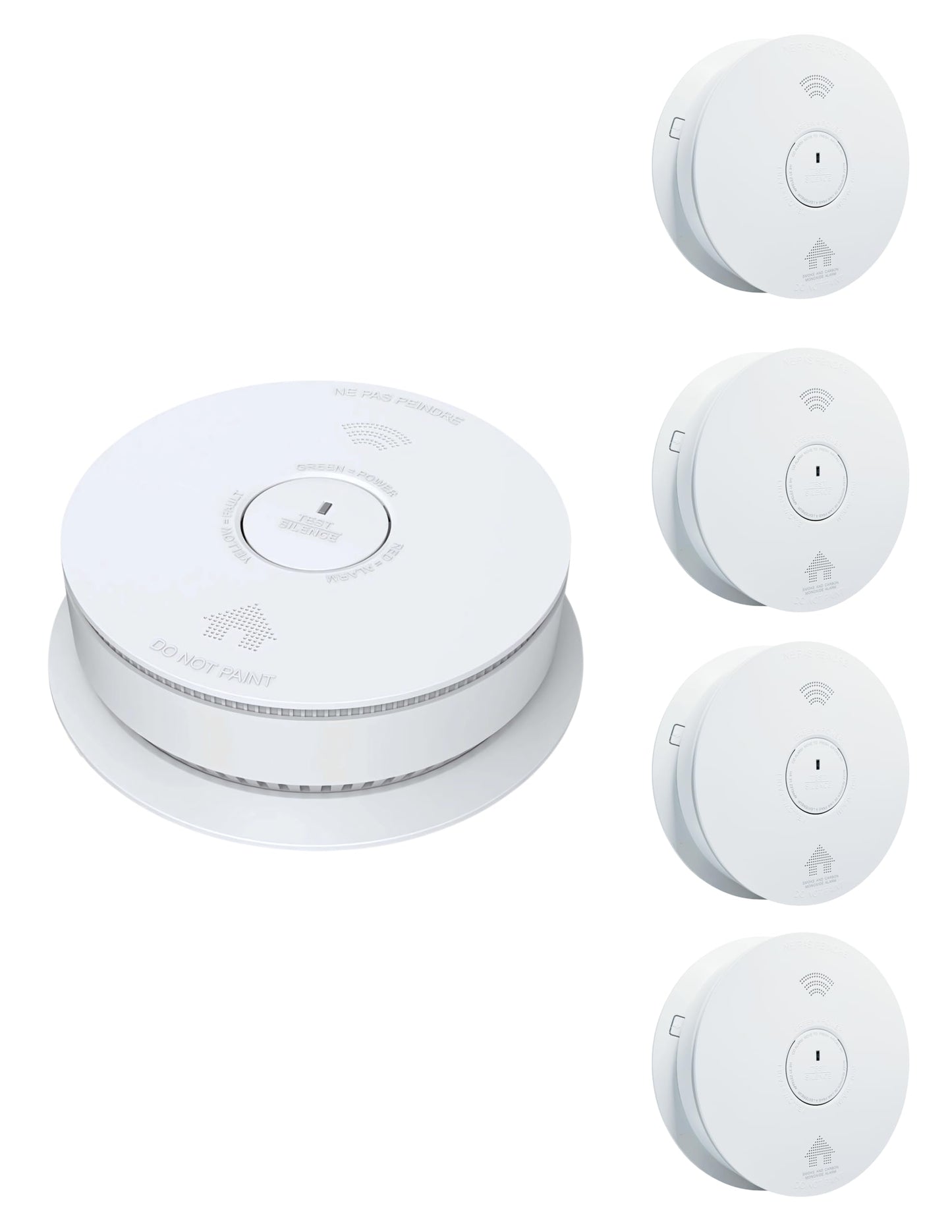 AH Lighting AH886F Combo Smoke & Carbon Monoxide Alarm, Voice Alarm System, Interconnect Hardwired, Combo Alarm, 10-Year Battery Powered, Led Warning Light Indicator (2)