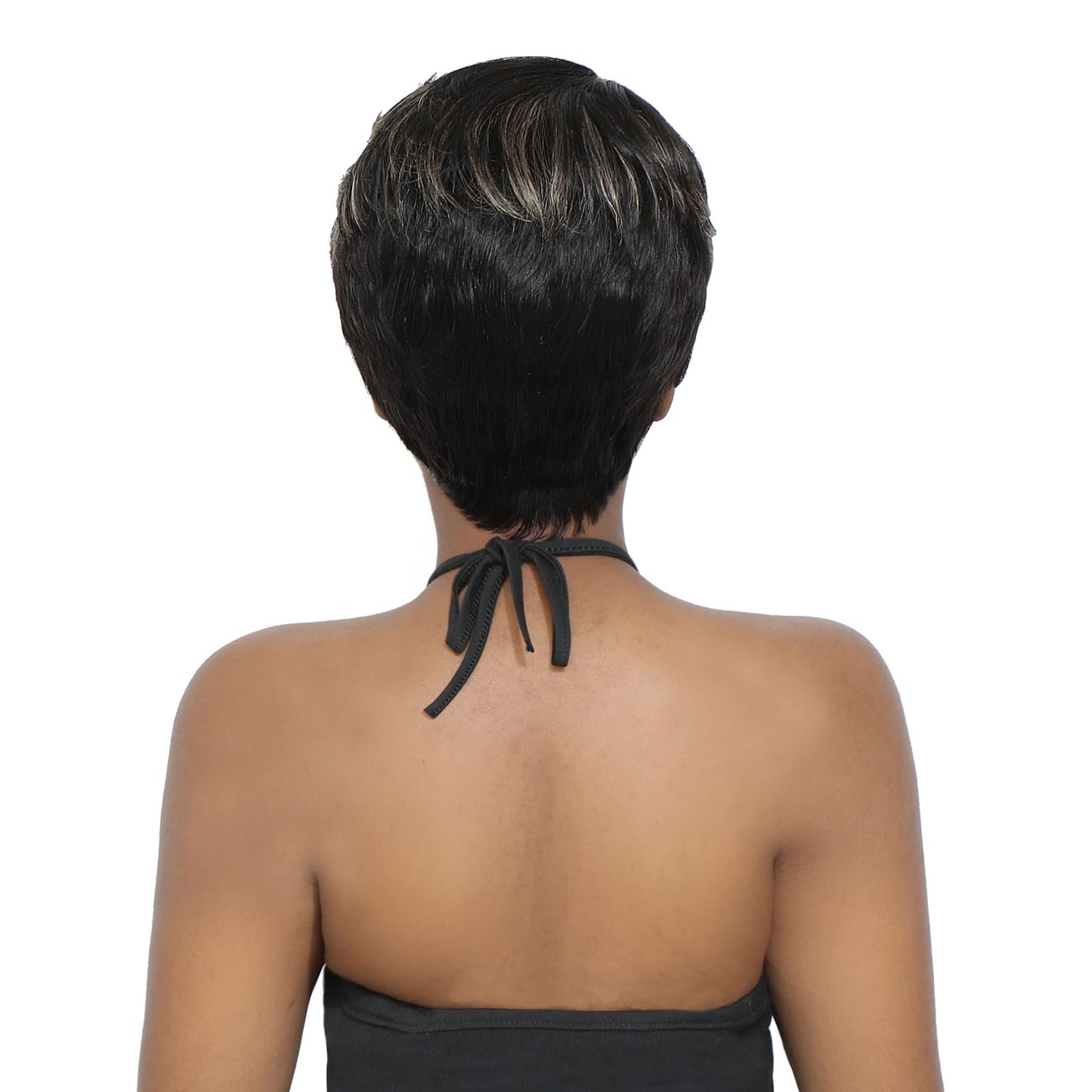 YOUKNOWIG Human Hair Short Wigs Pixie Cut Wigs With Bangs Brazilian Remy Human Hair Wigs For Black Women Full Machine Made Wig 1