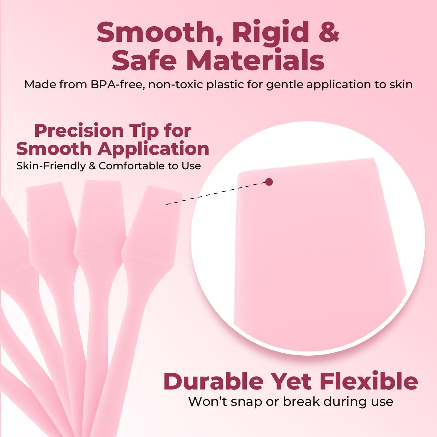 Kopperko Cosmetic Spatulas (2.5   , 100 Pack) - Small Plastic Spatula for Cosmetics, Creams & Crafts | Essential Esthetician Sup