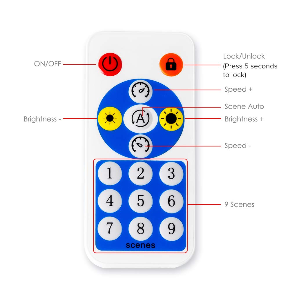 Btf-Lighting Sp608E Bluetooth Controller For Ws2812B/Ws2811 Led Strip, 8 Ports, Built-In Mic, White Fpcb