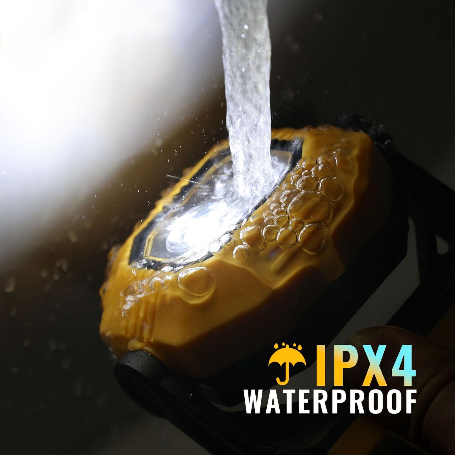 Easymaxx LED Rechargeable Work Light, 1500LM Portable COB Magnetic Lights with 3 Modes & 360° Rotatable, IPX4 Waterproof Worklight for Car Repairing, Job Site Lighting, Emergency (1 PC)