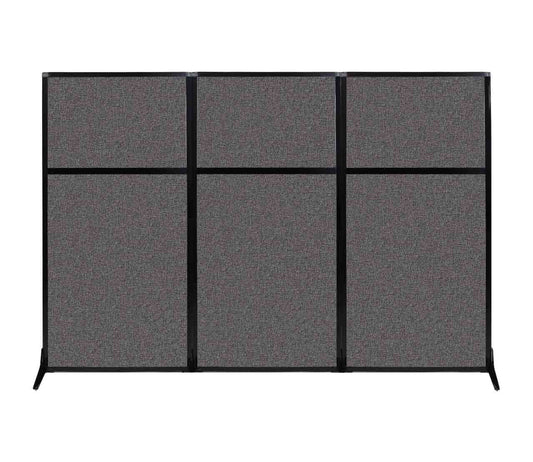 Versare Workstation Partition | Portable Wall Divider | Modern Office Cubicle | Free Standing Privacy Screen | Flexible Work Space | 99" x 70" Charcoal Gray Fabric Panels