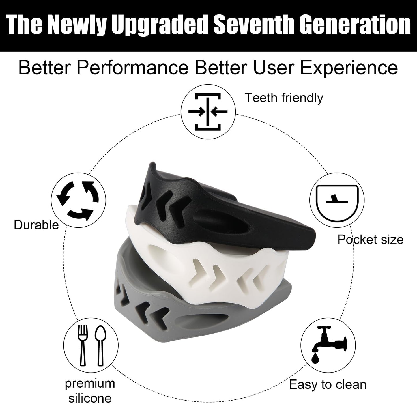 Jaw Trainer-Jawline Exerciser for Men & Women|3 Resistance Levels Jaw Exerciser for Beginner Intermediate & Advanced Users