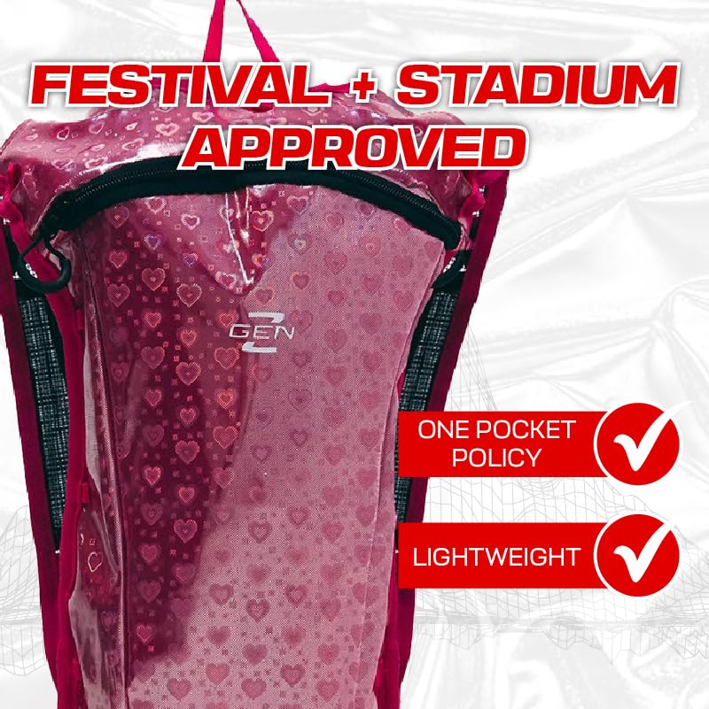 Festival Approved Hydration Backpack Rave | Anti-Theft Chest Pockets, 2L Bladder Included, Lightweight Ripstop Design