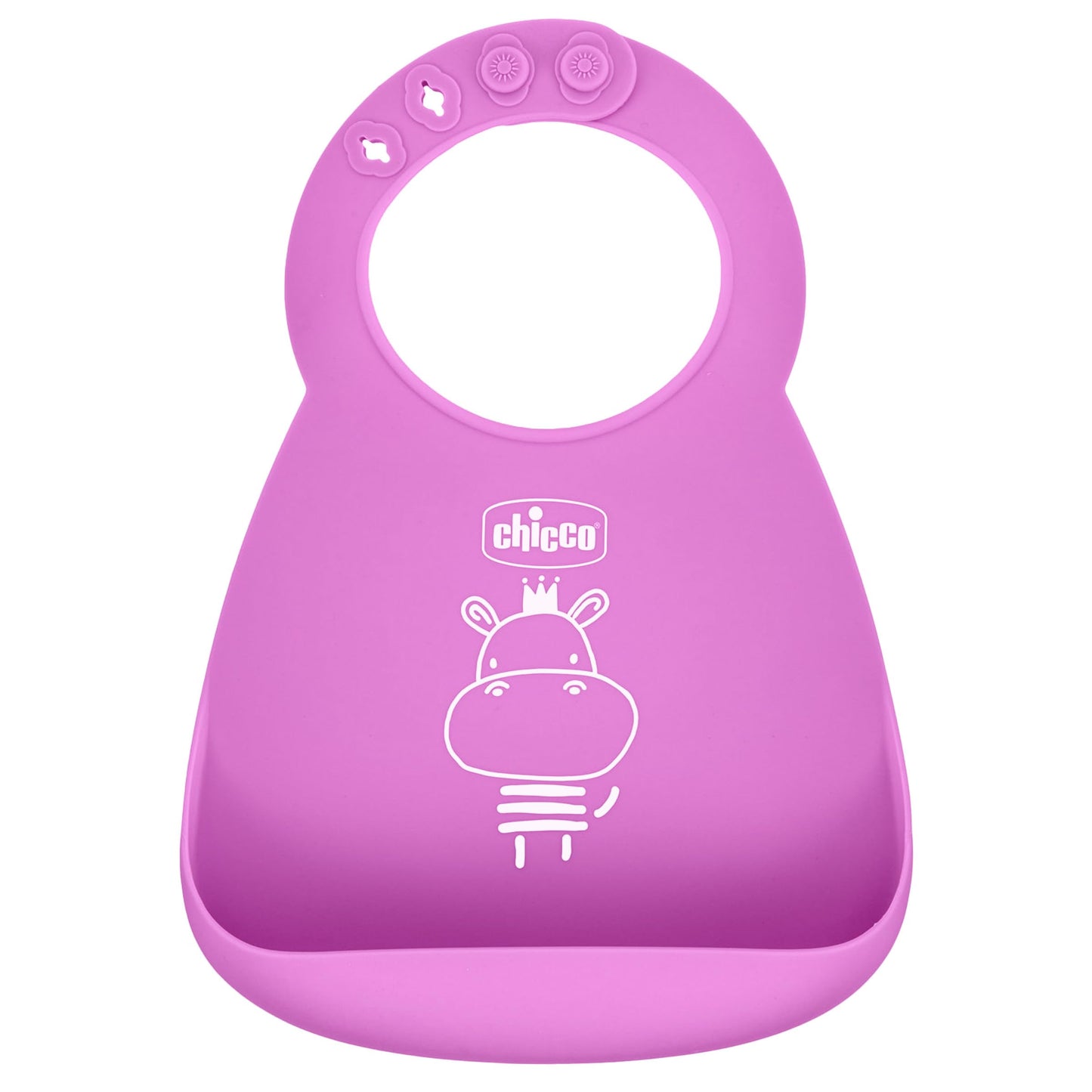 Chicco Easy Start Silicone Feeding Set | Dishes for Baby-Led Weaning | Suction Bowl | Adjustable Silicone Bib | Soft Silicone Spoon | BPA-Free | 3 Piece Set | 6m+ | Pink
