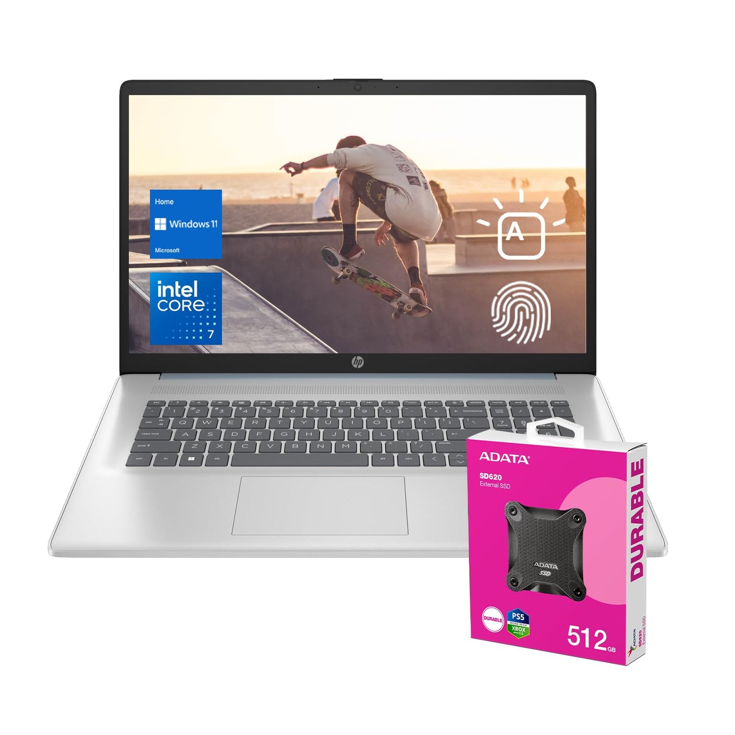 Hp 2025 Essential Laptop, 17.3 Fhd, Intel Core 7 150U (Beats I7 1335U), 64Gb Ram, 1Tb Ssd, Fingerprint Reader, Backlit Keyboard,