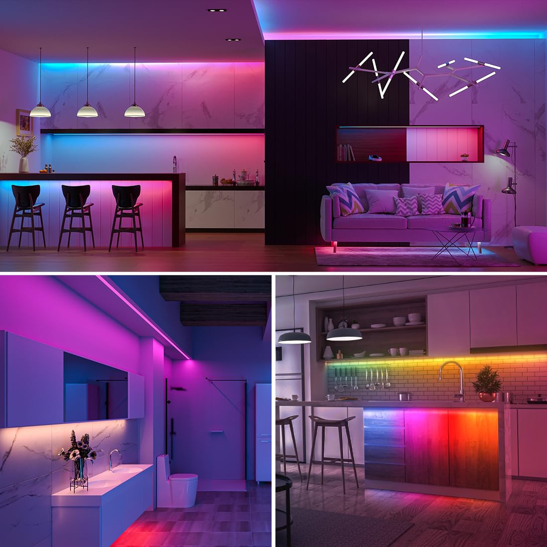 Btf-Lighting Fcob Ip66 Cob Led Strip Ws2814 Ic Rgbw 4000K 2X16.4Ft Total 32.8Ft 784Led/M Dc24V Flexible High Density Light 10Mm Width For Indoor Decor(No Adapter Or Controller)