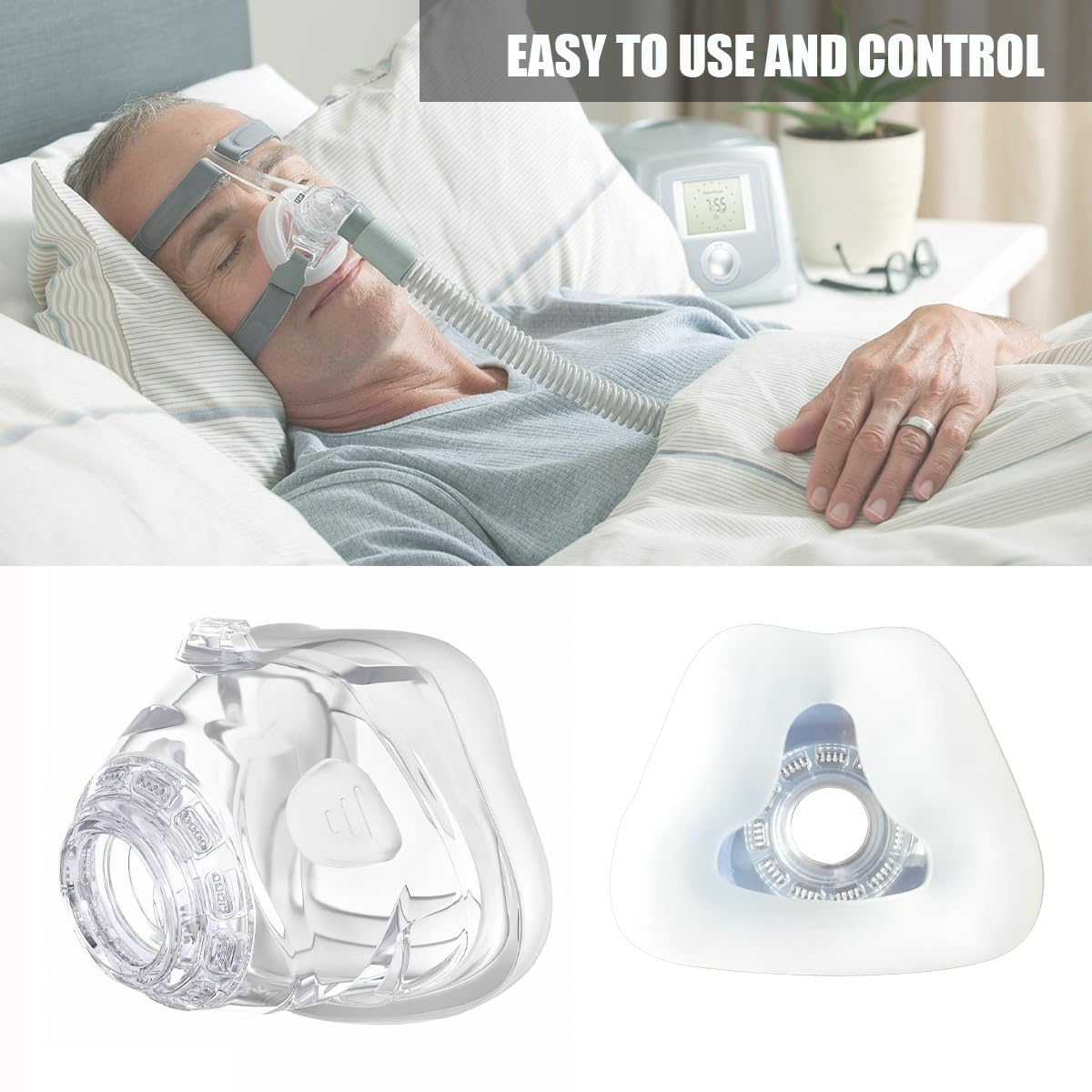 Replacement Frame Nasal Cushion for ResMed Mirage FX, Dual-Wall Spring Air Cushion, Replacement CPAP Nasal Mask Cushion Accessories Fit for Mirage FX Nasal Guard Nasal Mask Frame Headgear (Standard)