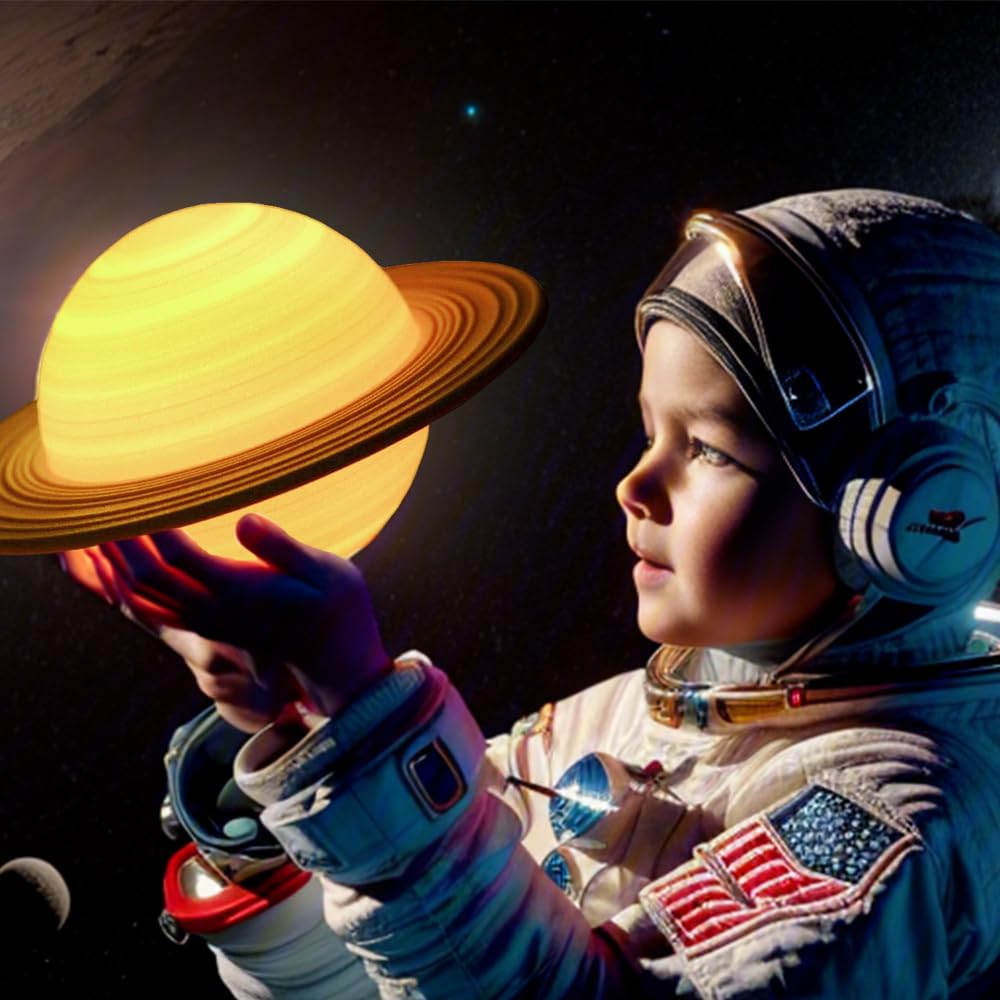 YDSIII 3D Moon Lamp Galaxy Lamp 8.66 inch Multicolor LED USB Rechargeable with Remote & Touch Control, Model 01