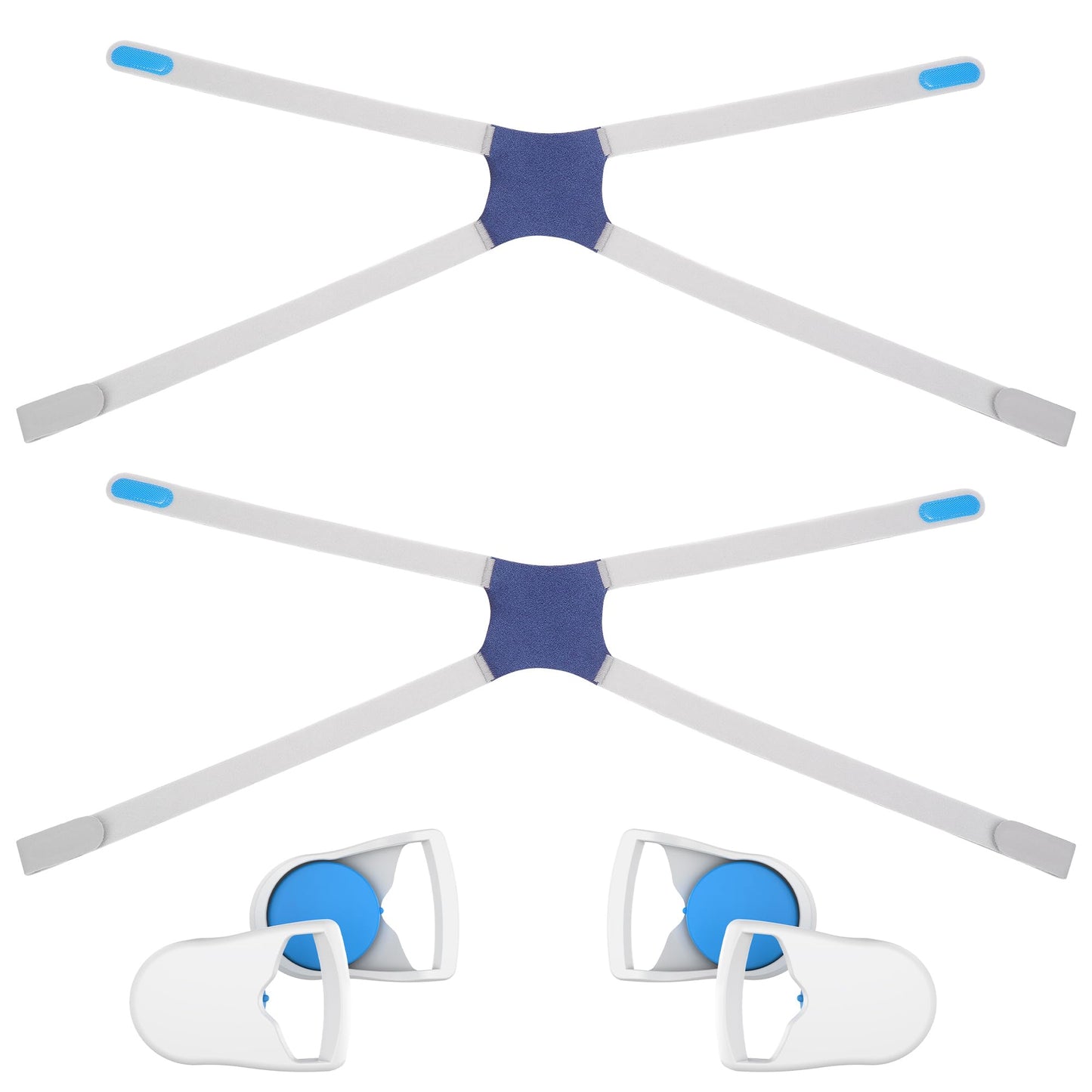 2PCs Replacement Headgear for Airfit F30I with 2 Pairs of Clips，Stronger Adhesive and Softer Material for a Better Seal, ItAll Supplies