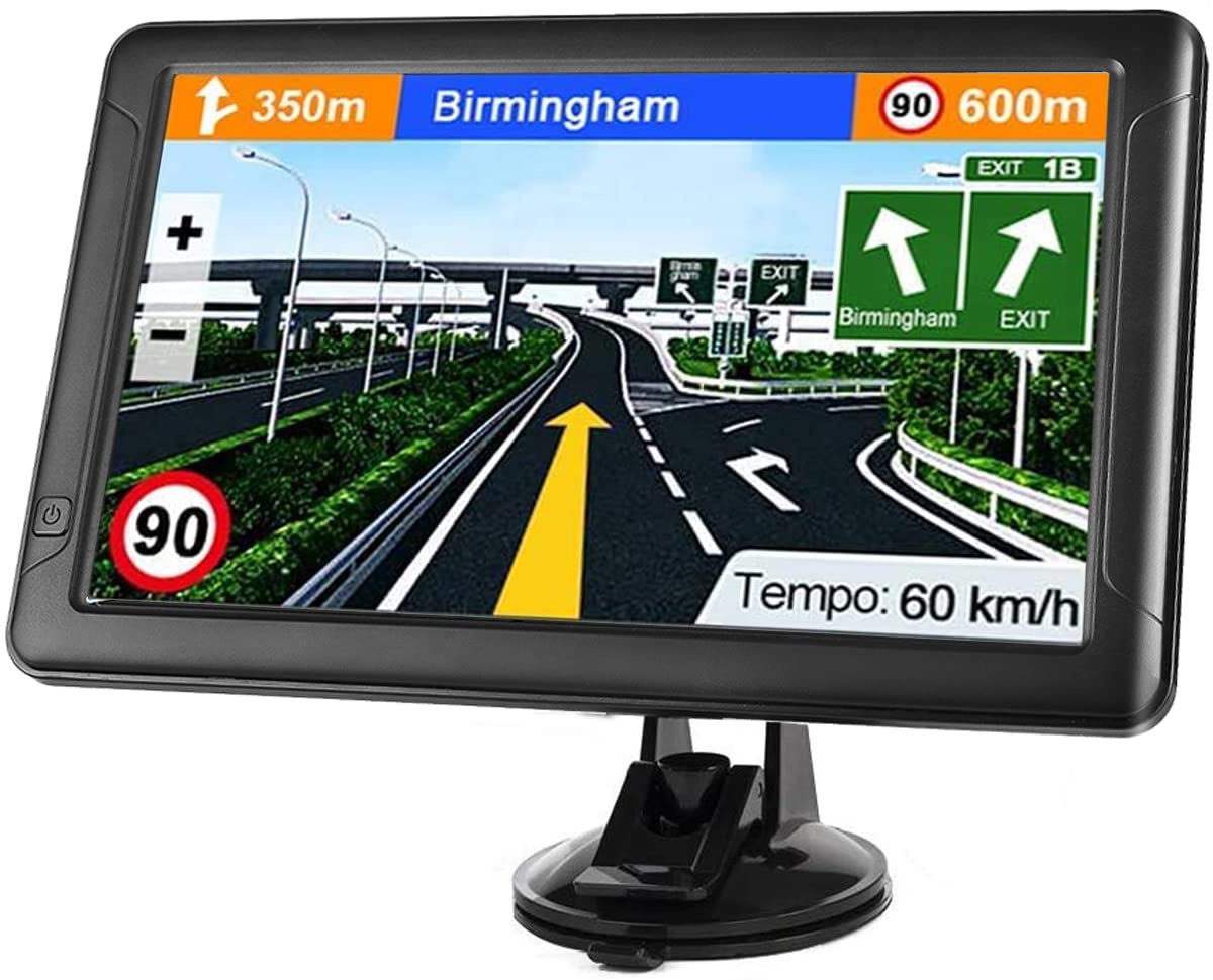 Gps Navigation For Car (9 Inch) Slimline Touch Screen Real Voice Direction ,Usa Edition 2025 (Free Lifetime Updates) Turn-By-Tur