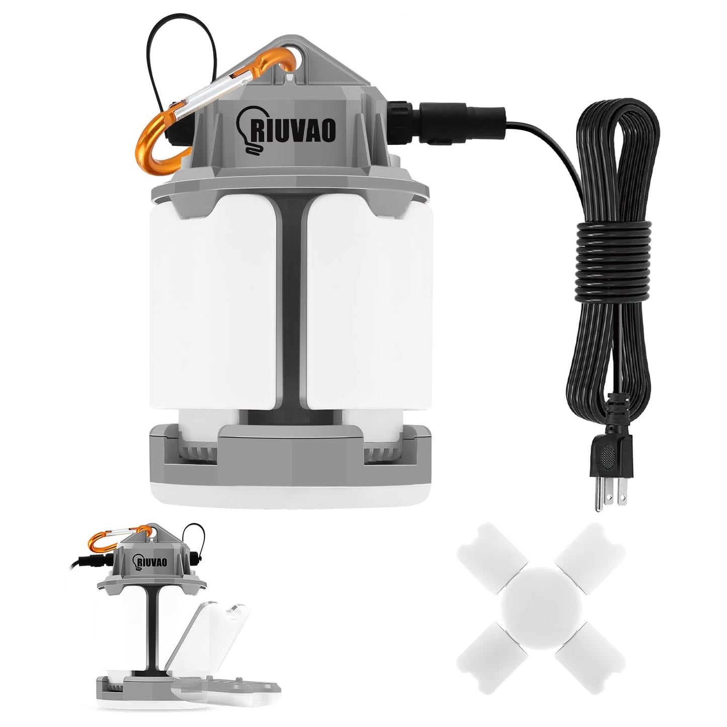 70W Led Temporary Work Light 10500Lm 5000K Super Bright Construction Lights 4 Adjustable Light Panels Led Work Light Ip67 Dust Waterproof With Hook Portable Linkable For Job Site Garage Lighting