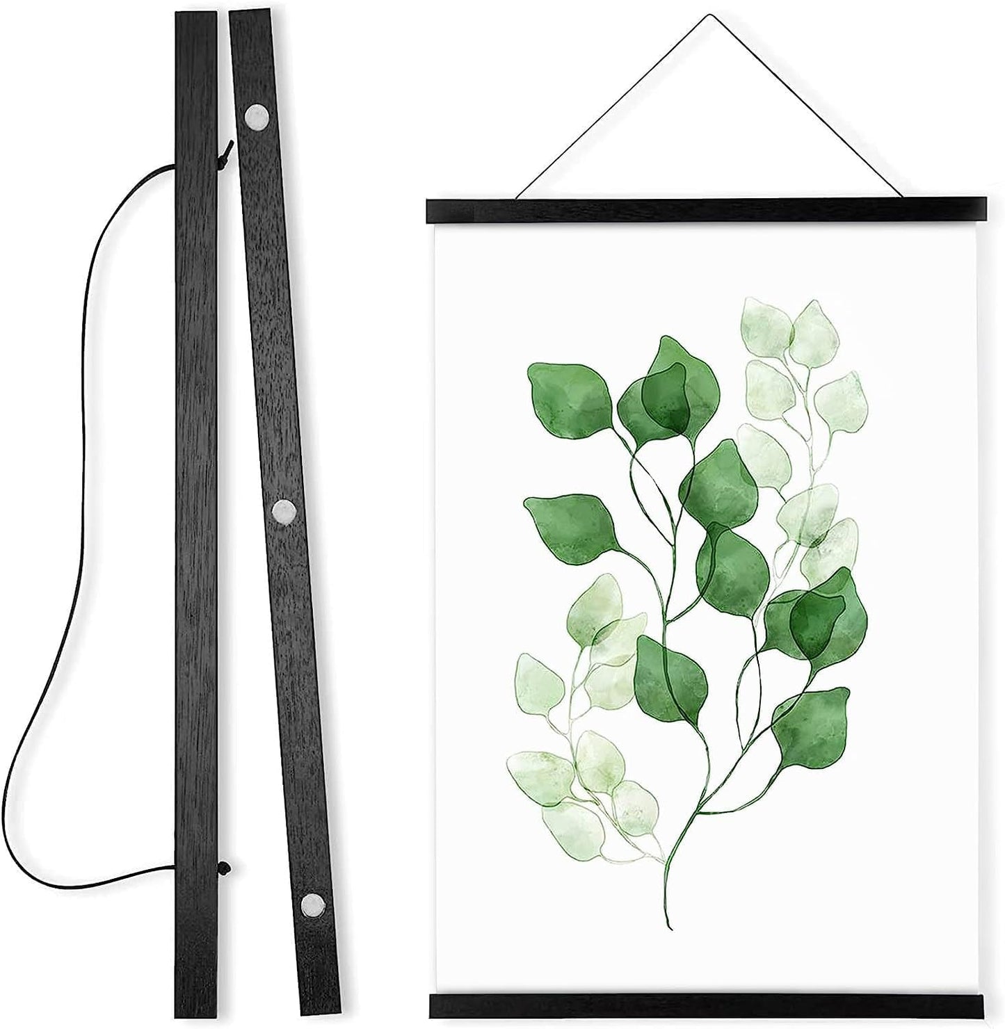 WITCOLOR 25x17 25x36 25x25 Poster Frame, Magnetic Black Wood Wooden Frame Hanger for Photo Picture Canvas Artwork Art Print Wall Hanging (1 Pack, 25", Black)
