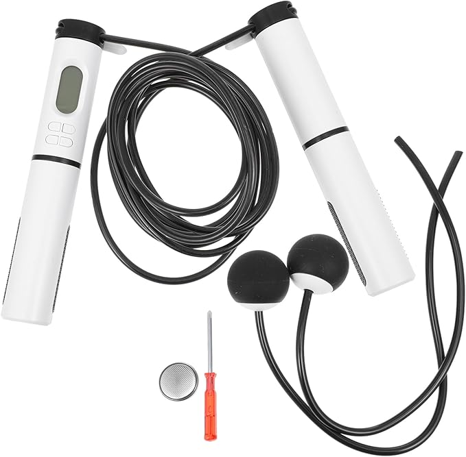 MOBUTOFU Ropeless Digital Jump Rope with Counter Adjustable Indoor Skipping Rope for Fitness Workout for Weight Loss and H...