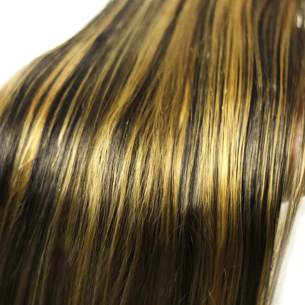 Lagalaga Bundles Human Hair 16 18 20 Inch Straight Wave Chocolate Brown P1B/27 Human Hair Bundles Unprocessed Brazilian Virgin H