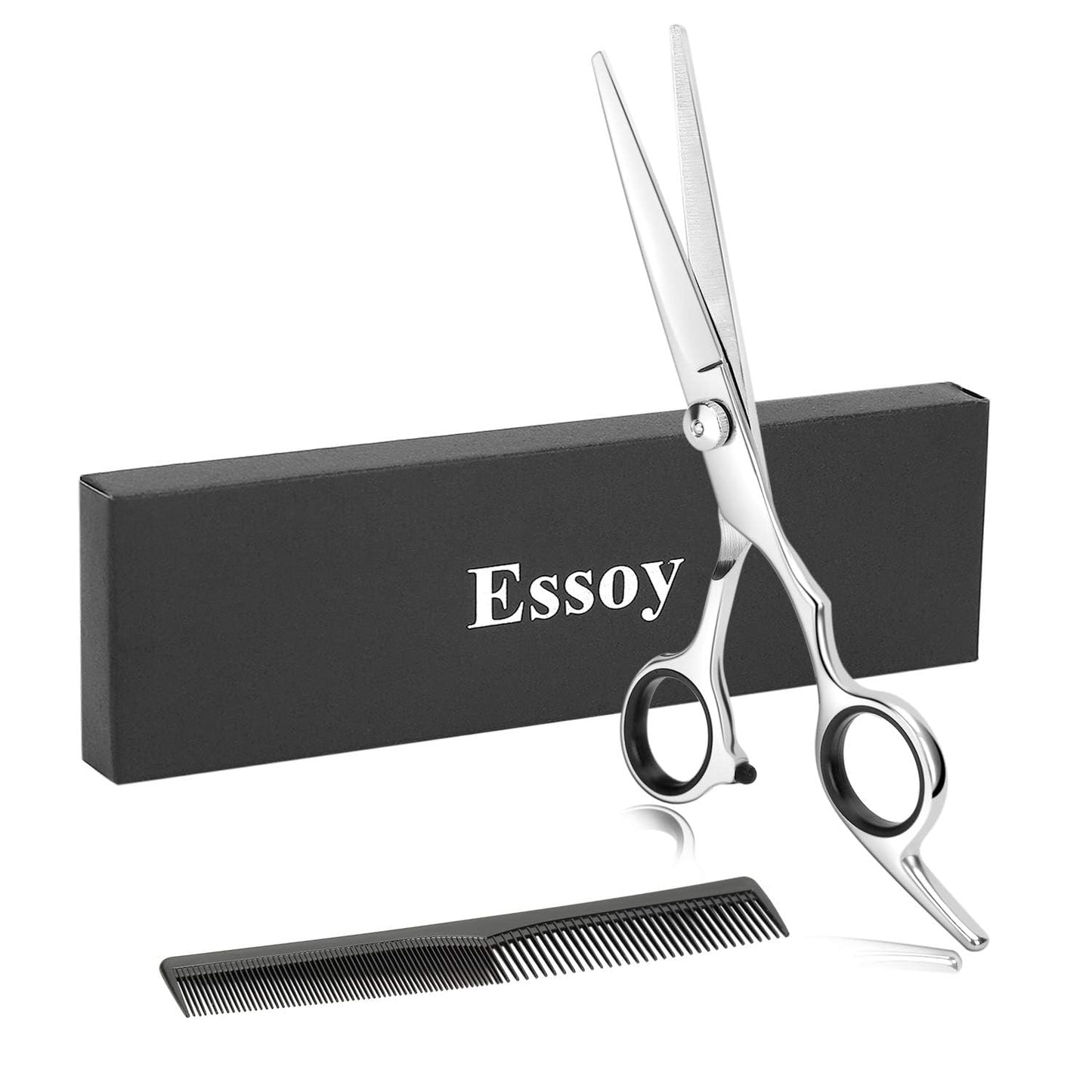 Essoy Professional Hair Cutting Scissors/Shears (6.5-Inches), Stainless Steel Haircut Scissor with Fine Adjustment Screw for Hom