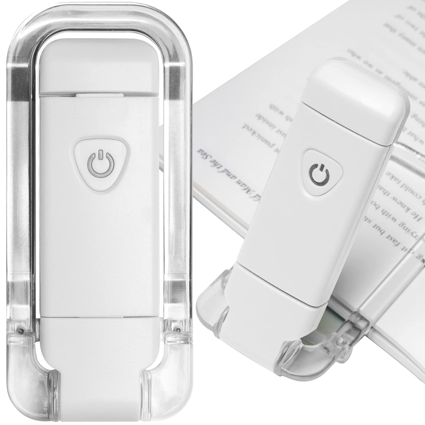 Egwaser Portable Usb Rechargeable Led Book Reading Light - 3 Brightness Levels, Eye-Protection, White
