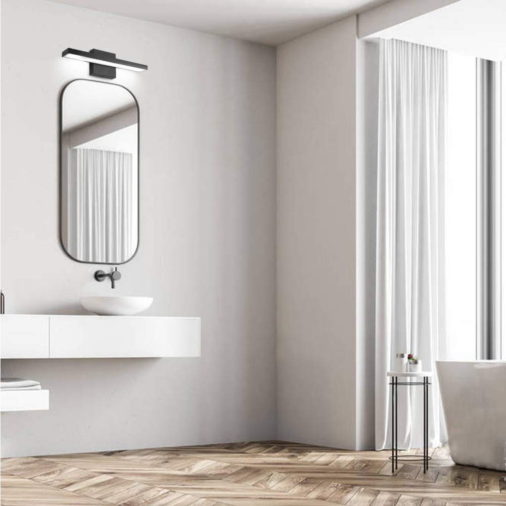 Ralbay Modern Led Vanity Light, 15.7 Inch, 12W Frosted Aluminum, Non-Dimmable Cool White 6000K For Bathroom Lighting Fixtures