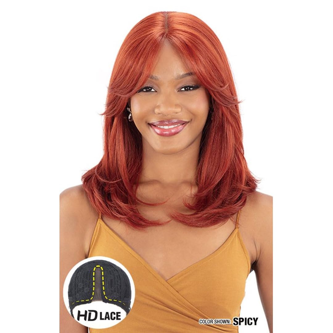 Shake-N-Go Equal Synthetic Curtain Bang Hd Lace Wig - Sage (SPICY)
