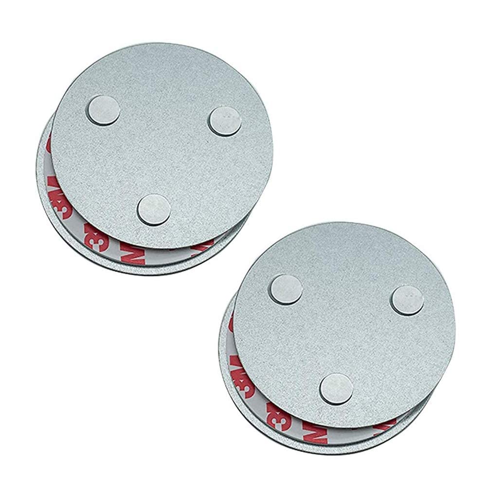 meioro Magnetic Smoke Detector Installation Tool,Quick and Easy Fastening Ceiling Mounted Kit for Smoke Alarm Ø 70mm,No Need Drill 10 Seconds Install Smoke Sensors(2 pcs)