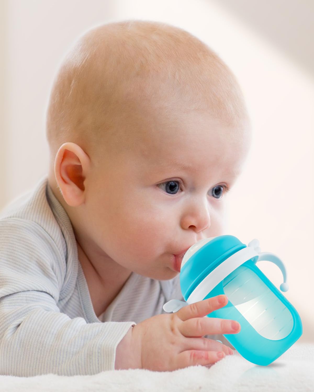 XUNICUTE Baby Bottle Handles for Boon Bottles, Ergonomic Bottles Holder for Newborn, 3 Count