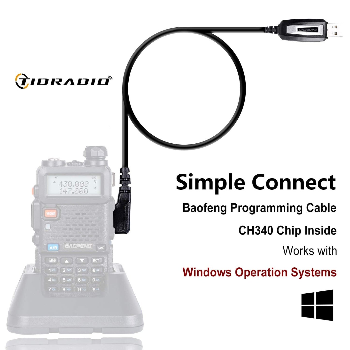 BaoFeng UV-5R 8 Watt Ham Radio BaoFeng Radio with Extra 1800mAh Battery and 771 Antenna Dual Band Ham Radio Handheld Includes Full Kit Walkie Talkie