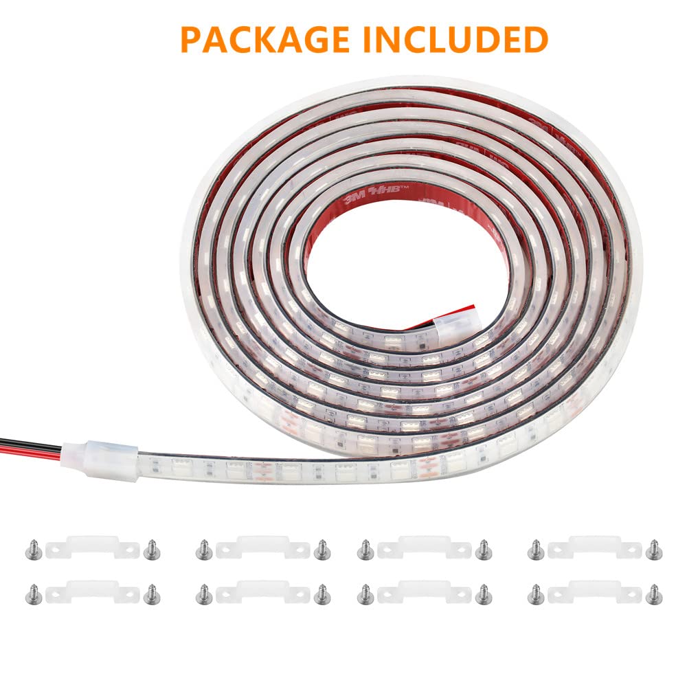 Rolightic Marine Submersible Boat Led Strip Lights  12V 8Ft Ip68 Waterproof Underwater Boat Lights  Boat Interior Light  Boat Deck Light Courtesy Lighting For Fishing Pontoon Kayak Boats  White