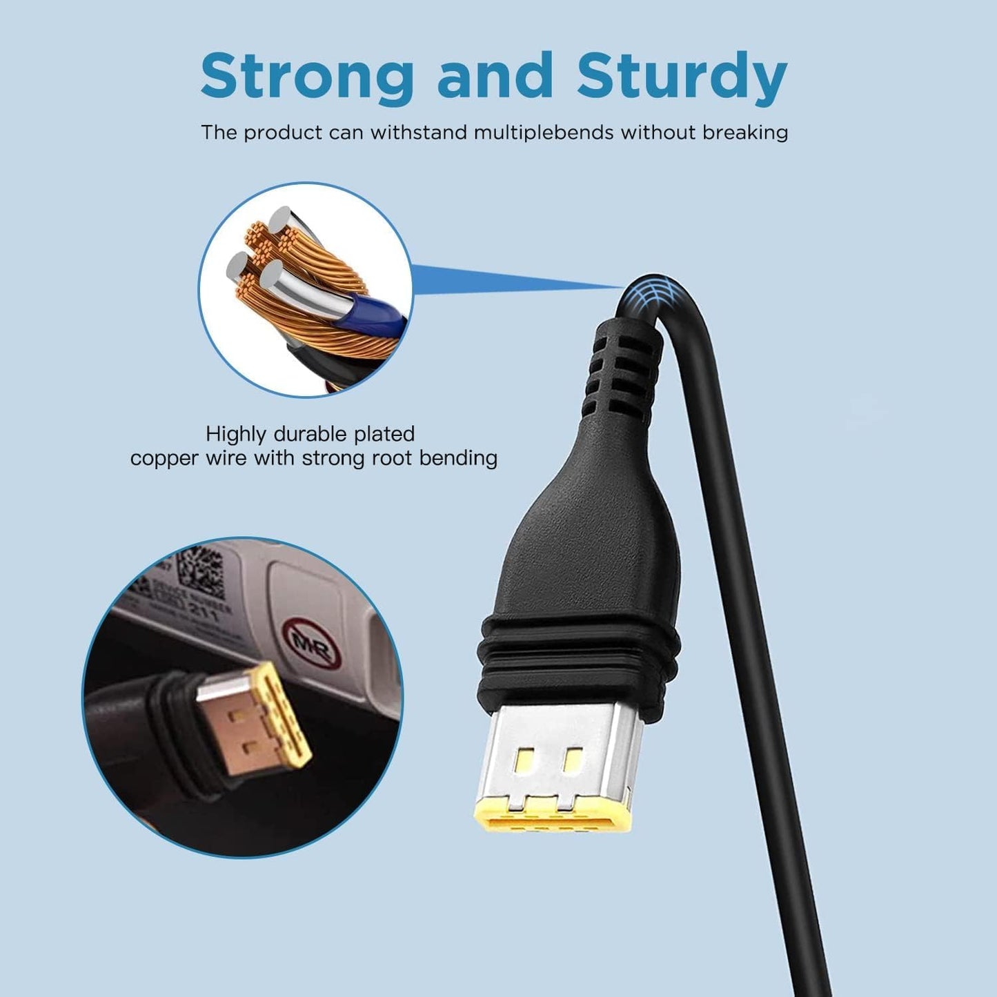 LUNENG 20V CPAP Power Cord for ResMed AirSense 11 AirCurve 11 & AirMini CPAP Machines Power， CPAP Charger DC Coverter Cable Fit PD 20v Charging Head/ 65W Battery Backup/Power Station/Power Bank
