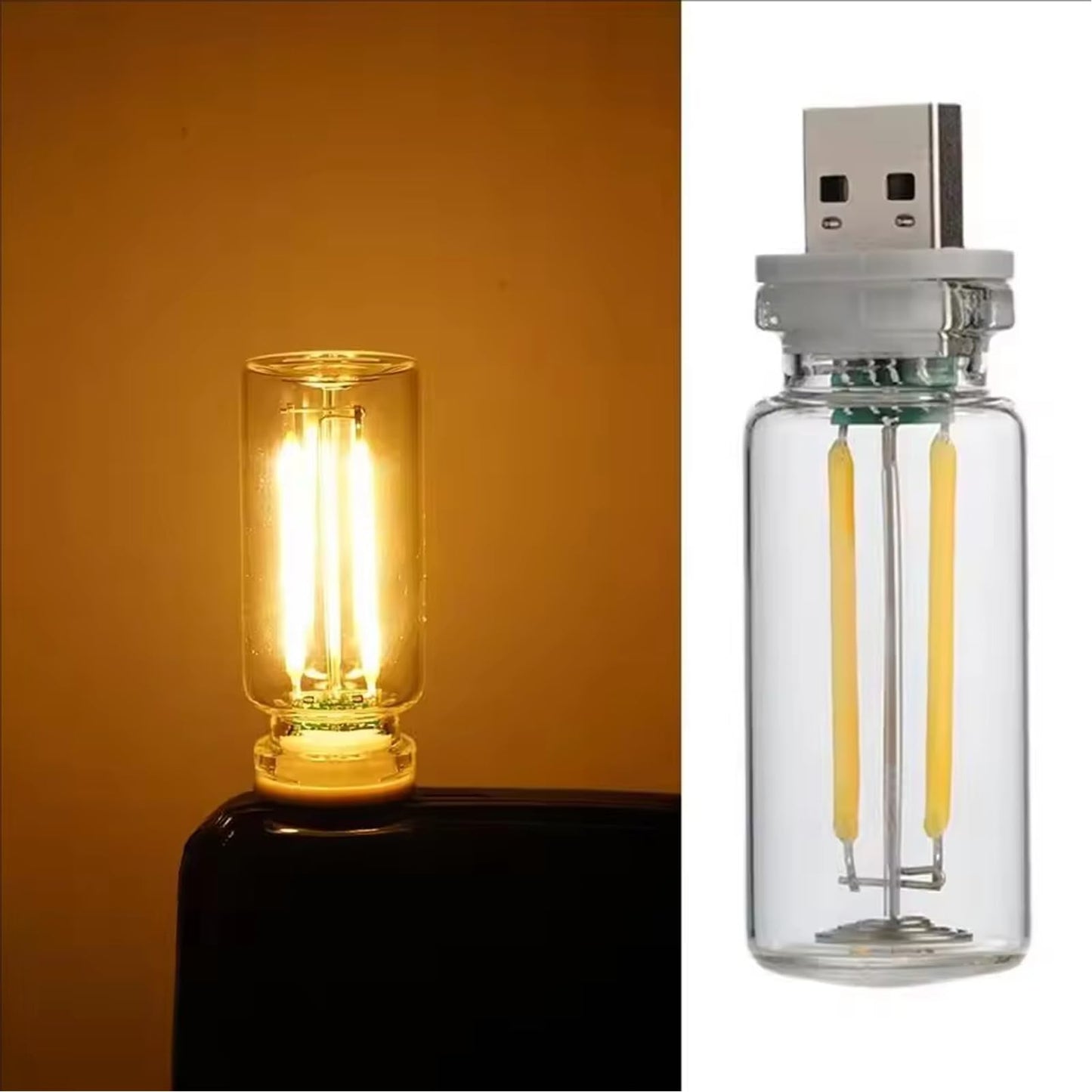 beuhugas USB Night Light, Ambient Lighting car Led Light, led Light Bulb with Flexible Neck Plug in USB Automotive Night Light,f