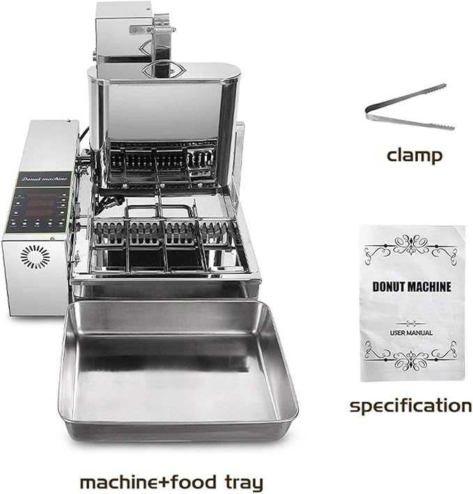 Commerical 4 Rows Mini Donut machine, Donut maker machine,Stainless Steel Donut Making Machine, Auto Donut Maker, Mini Donut Machine,Large Capacity 1750pcs /h