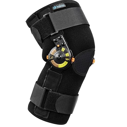 Nvorliy Hinged ROM Knee Brace with Side Stabilizers & Locking Dials, Post Op Knee Immobilizer for Arthritis, ACL, MCL, PC...