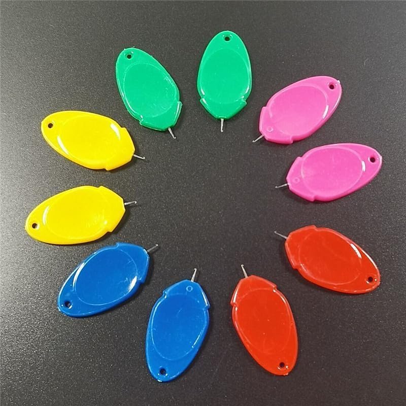 Sewing Machine Needle Threader,2024 New Plastic Needle Threaders,Simple Needle Threader Tool for Hand Sewing,Simple Quick Sewing Machine Needle Threader (Random Color) (10 PCS)