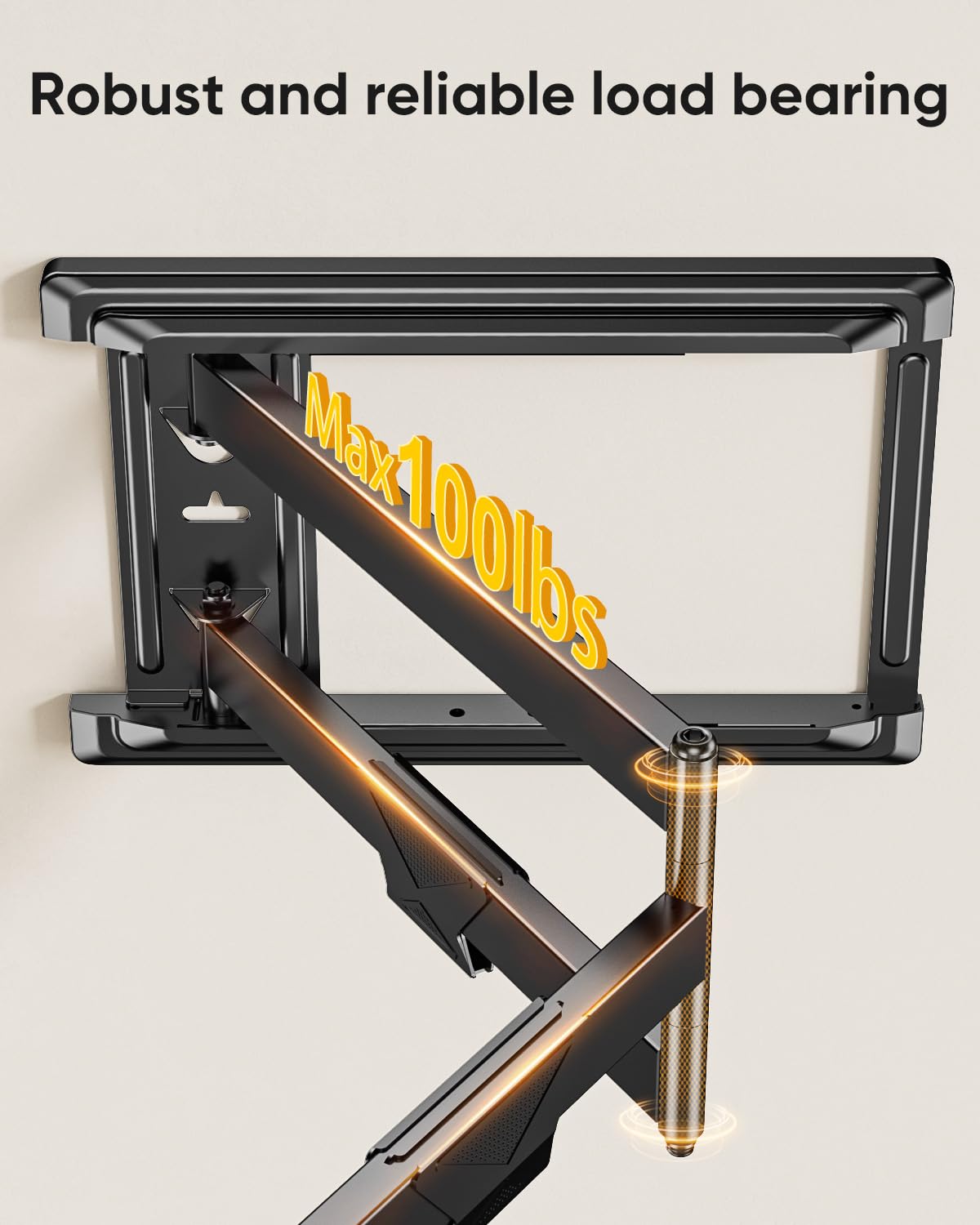 FORGING MOUNT Long Arm TV Mount for Most 37-75 Inch TVs, 30 Inch Long Extension Arm Corner TV Wall Mount, Full Motion Wall Mount Swivel, Tilt, Articulating Bracket Max VESA 600x400mm up to 100lbs