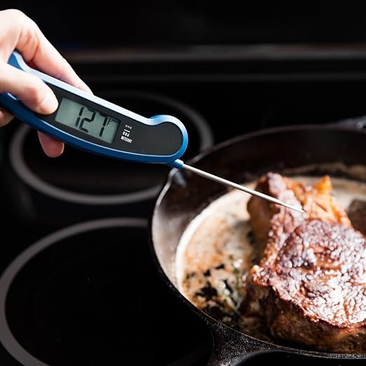 PX1D Javelin PRO Duo Ultra Fast Professional Digital Instant Read Meat Thermometer for Grill and Cooking, 4.5" Probe, Auto-Rotating Backlit Display, Splash Resistant – Wasabi