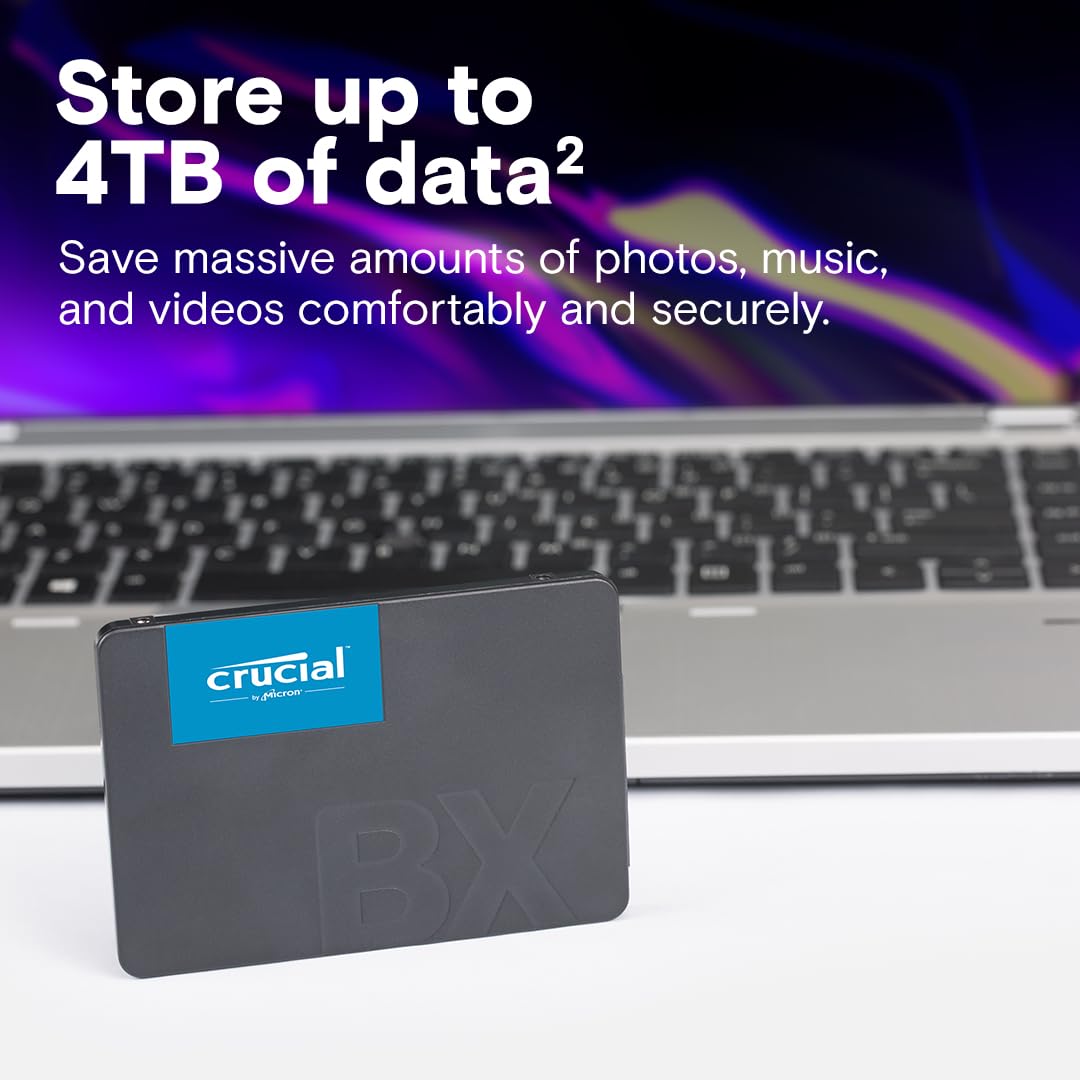 Crucial Bx500 2Tb 3D Nand Sata 2.5-Inch Internal Ssd, Up To 540Mb/S - Ct2000Bx500Ssd1, Solid State Drive