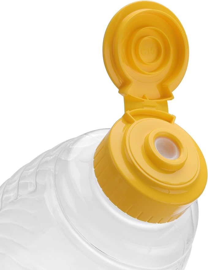 SEUNMUK 30 Pack 16oz Clear Plastic Honey Bottles, Honey Squeeze Bottle, Honey Dispenser with Flip Top Lids For Storing and Dispensing