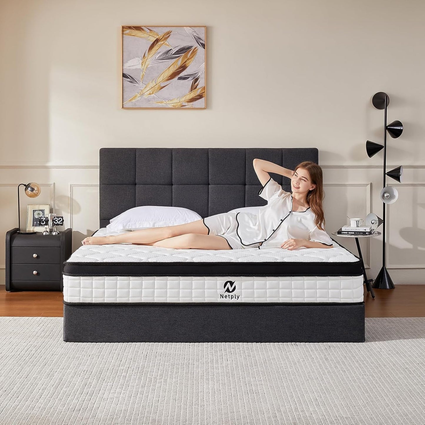 Full Size Mattress, 10 Inch Hybrid Mattress in a Box, Upgraded Memory Foam & Independent Pocket Spring - Zoned Support, Soft and Comfortable, Pressure Relief, Certipur-Us Certified