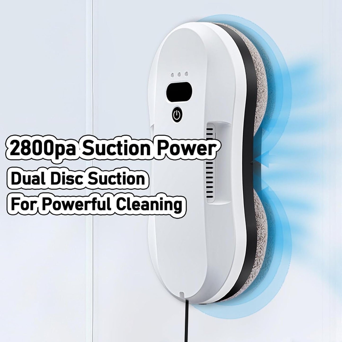 Window Cleaner Robot,Smart Window Vacuum Cleaner with Automatic Water Spray,Glass Cleaning Robot with Remote Control,For Interior/Exterior Highrise Windows